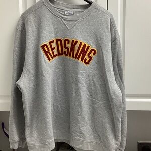 Reebok Gray Crewneck Sweatshirt with Maroon and Gold Redskins Arch